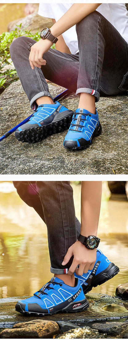 Hiking Shoes Men's Outdoor Rubber-Soled Non-Slip Tactical Training Shoes Lightweight Comfortable Hiking Travel Sports Shoes Men