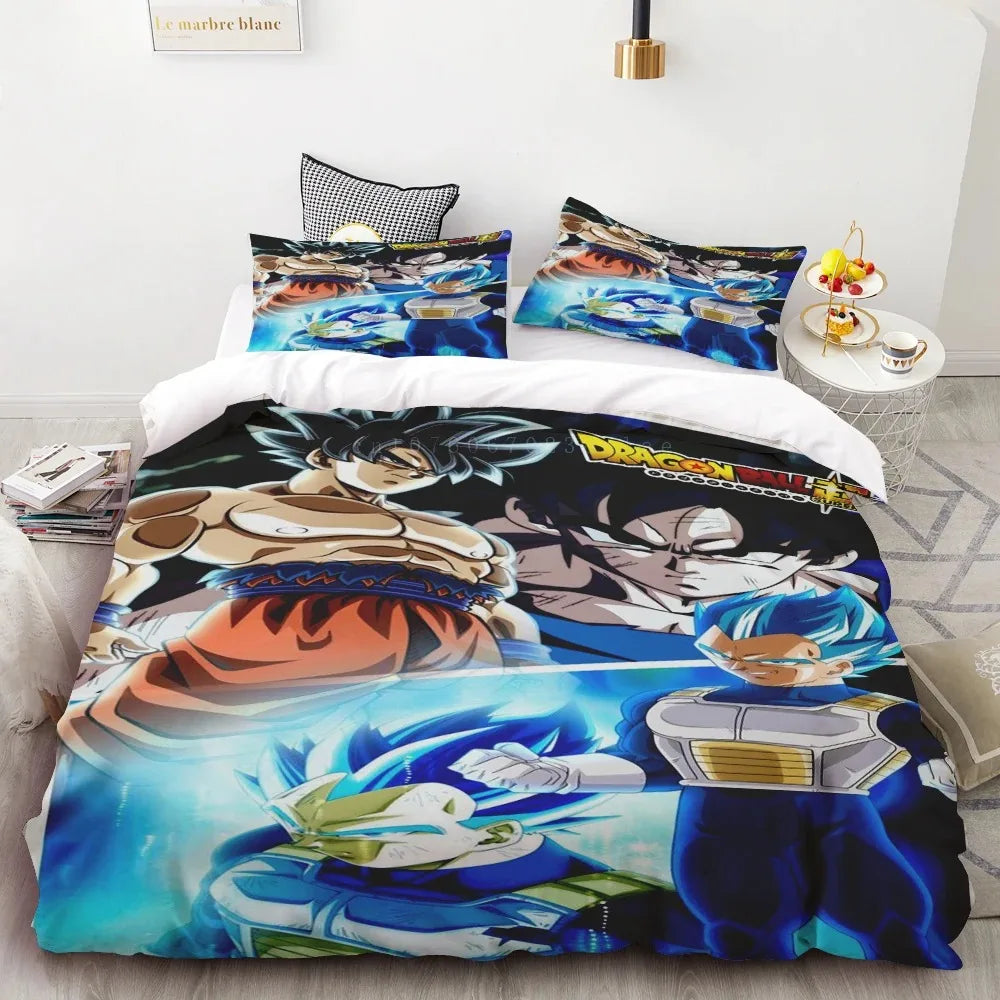 Goku Duvet Cover Set Dragon Ball Teens Bedding Set Quilt Cover for Children Boys Best Gifts Queen King Bedroom Decor