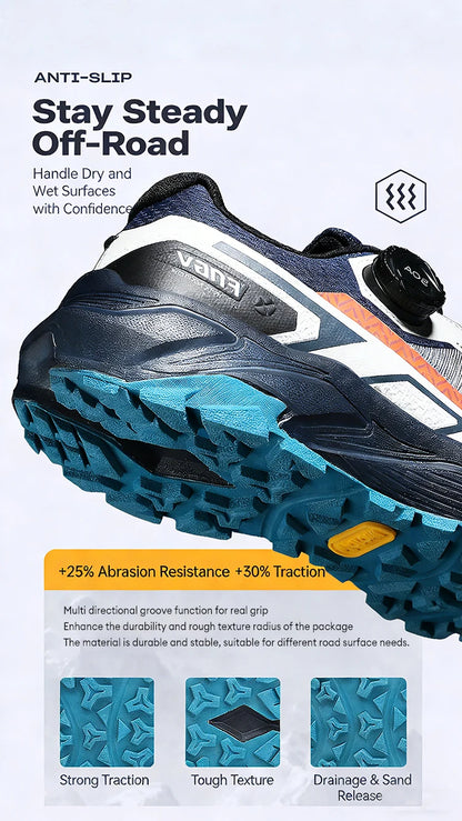 Men's Running Shoes with Rotating Buckle Breathable Mesh Lightweight Sneakers for Men Gym Workout Casual Waterproof Sports Shoes