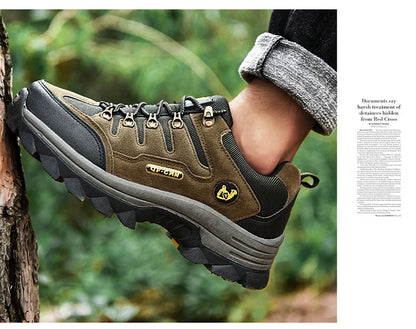 Winter Casual Shoes Men Leather Comfortable Walking Shoes Autumn Classic Outdoor Sneakers Women High Top Hiking Sneakers Lace Up