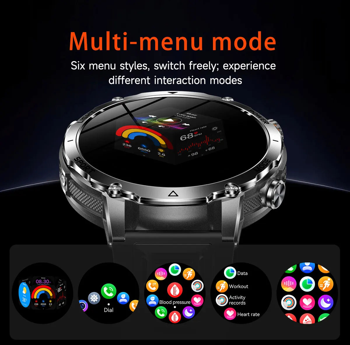 2026 TANK Ultra New 1400mAh Big Battery Smart Watch Men GPS path Sport Flashlight BT Call Waterproof Outdoor Military Smartwatch