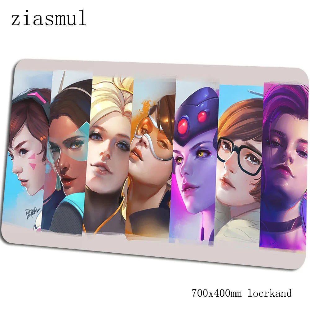 Tapete de rato Overwatch — elegante tapete para computador 70x40cm, tapete de rato gaming grande XL para rato e teclado, jogos PC, secretária gamer
