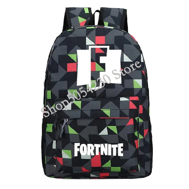 Mochila Fortnite Games, mochila escolar Fortnite para adolescentes, unissexo, com compartimento para portátil, para escola, viagens e uso casual