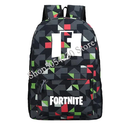 Mochila Fortnite Games, mochila escolar Fortnite para adolescentes, unissexo, com compartimento para portátil, para escola, viagens e uso casual