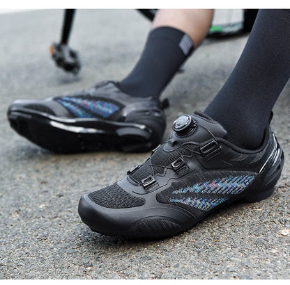 Scarpe da ciclismo MTB uomo donna T03 viola traspiranti, a sgancio rapido, per ciclismo su strada, sport outdoor, racing e allenamento