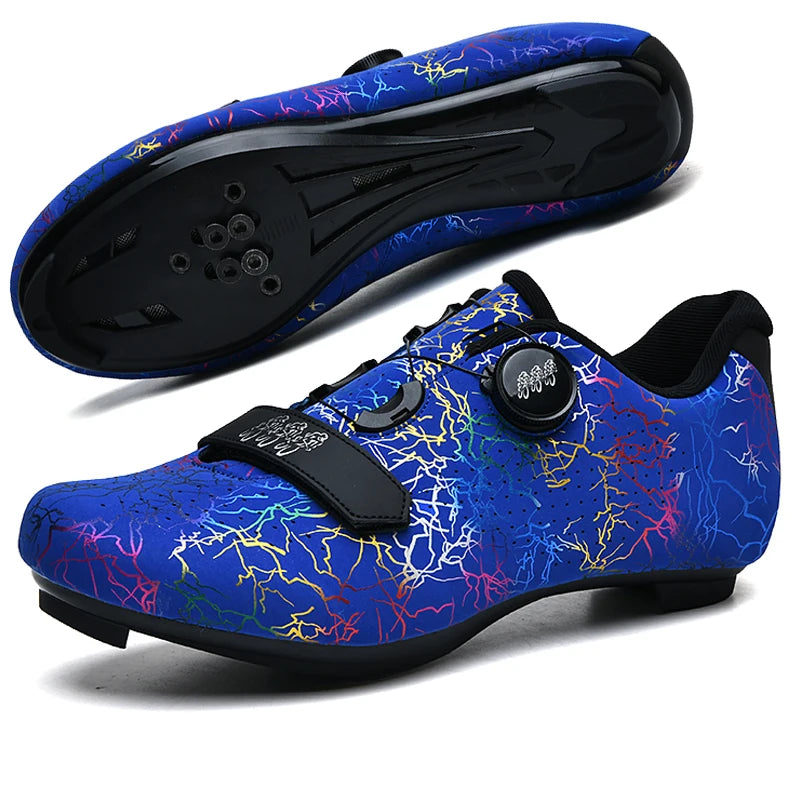 New Cycling Shoes Men's Self-locking Racing Road Cycling Sports Shoes Lockless Training Shoes Women's SPD Cleats Cycling Shoes