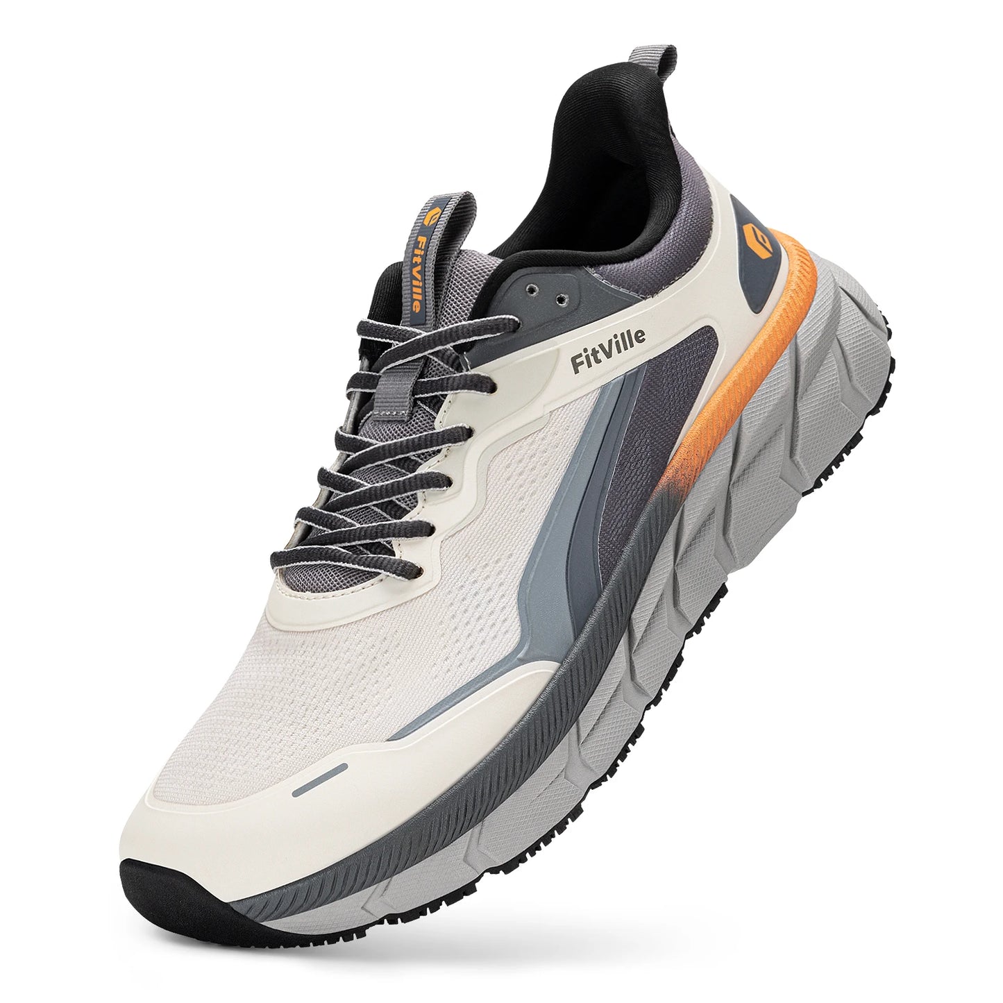 FitVille Wide Toe Box Shoes for Men Cushioned Well Extra Wide Width Shoes Non Slip Wide Lightweight Breathable Running Shoes