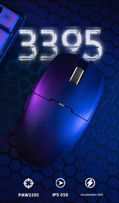 Aigo GM80 PLUS PRO Wireless Gaming Mouse, Bluetooth PAW3395/PAW3311 Lightweight Three-Mode Gaming Mouse with 1000Hz Polling Rate