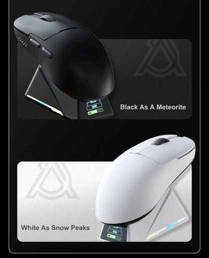AJAZZ AJ159 APEX Wireless Gaming Mouse, Lightweight RGB Gaming Mouse with Magnetic Charging Dock, Bluetooth & 2.4GHz, Up to 30,000 DPI for PC & Laptop