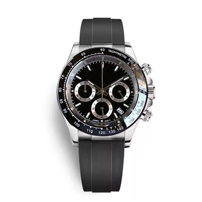 Relógio de Luxo para Homem VK63 com Movimento de Quartzo, Cronógrafo Business, 39mm, Aço/Ouro Rosa, Data, Mostrador Luminescente, Cronógrafo Completo