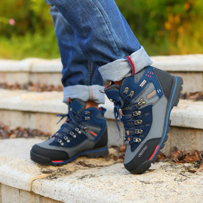 Men Climbing Shoes Outdoor Fashion Anti Slip Wear-resistant Hiking Boots Comfortable Waterproof Snow Walking Travel Sports Shoes