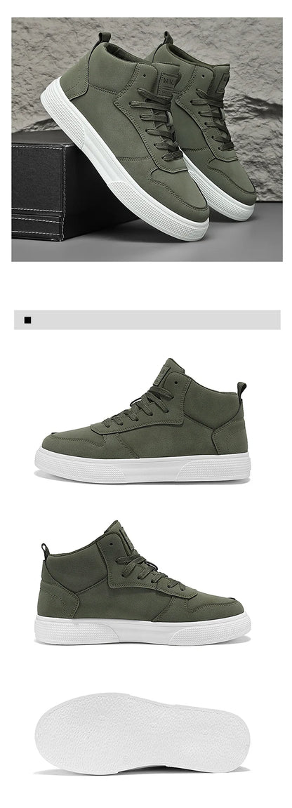 Men's Skateboarding Shoes 48 High Top Casual Sneakers Breathable Street Shoes Flats Shoes Lace UP Walking Shoes Chaussure Homme