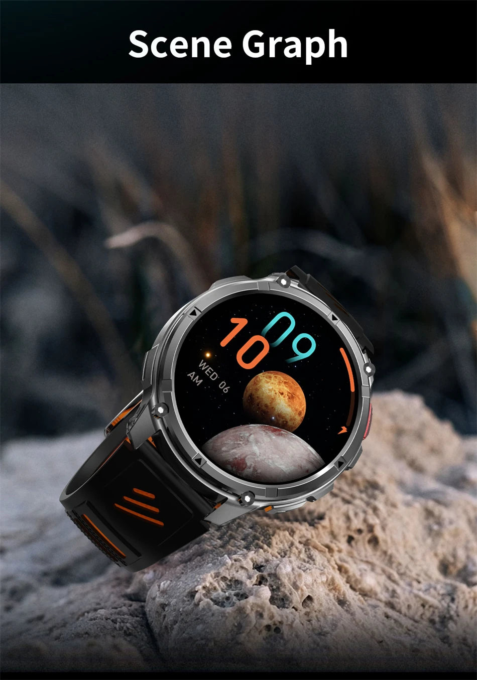 New Original 1100mAh Battery Men Smart Watch Outdoor GPS 10ATM Waterproof Bluetooth Call Sport Smartwatch For Android IOS Phones