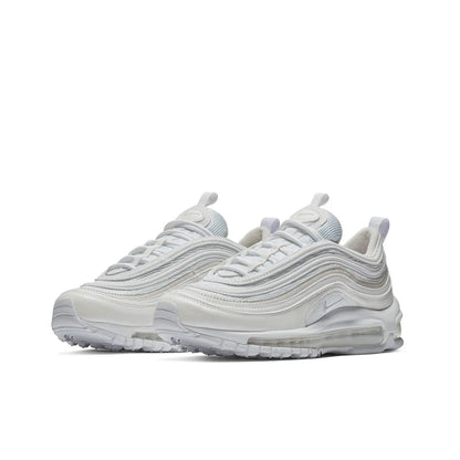 Nike Air Max 97 Running Shoes - Cushioning, Full-Length Breathable, Slip-Resistant, Durable, White-921826-101