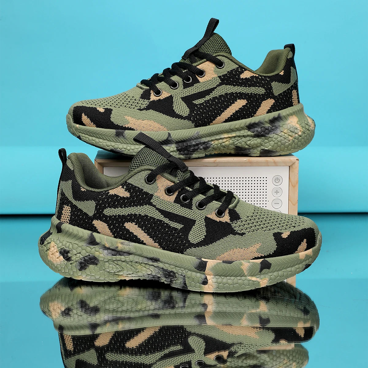 Camouflage Shoes Four Seasons New Mesh Breathable Sports Shoes Youth Students Casual Shoes Outdoor