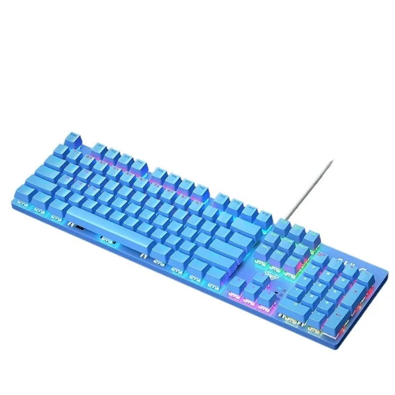 Wired Mechanical keyboard Gamer USB Keyboards gaming Backlit Musical 100% Computer 104 keys keyboard Ergonomic PC keyboard