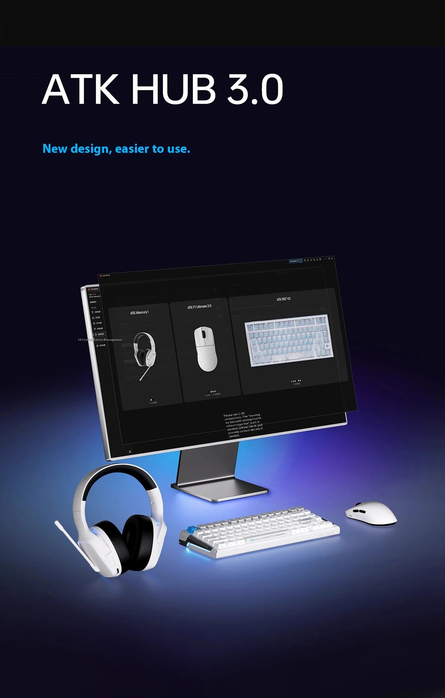 ATK Blazing Sky F1 V2 Ultra Max Wireless Gaming Mouse, Dual-Mode 8K PAW3950 Ultra Lightweight Ergonomic Gaming Mouse