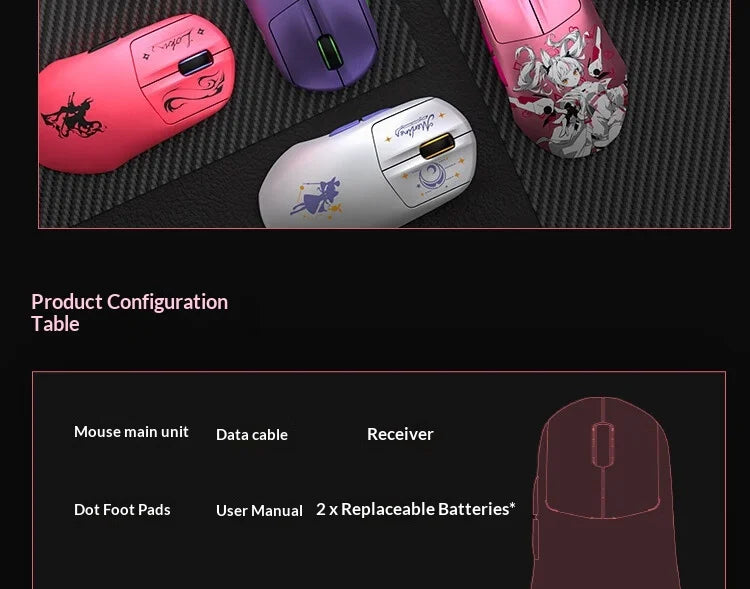 Mouse gaming wireless VALKYRIE VK M5 PRO con doppio 8K, ricevitore con display intelligente, ergonomico, leggero e a bassa latenza