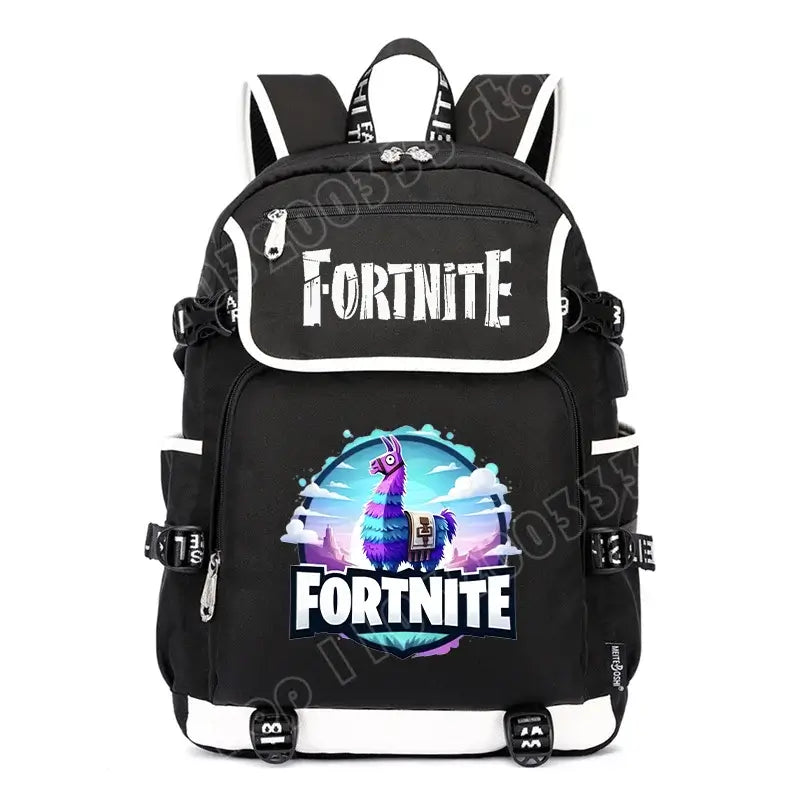 Fortnites Large Capacity Backpack Casual Shoulder Bag with USB Port Unisex Anime Students Schoolbag New Stylish Stationery Gift