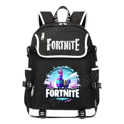 Fortnites Large Capacity Backpack Casual Shoulder Bag with USB Port Unisex Anime Students Schoolbag New Stylish Stationery Gift