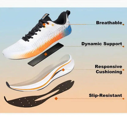 Baasploa Men Jogging Sports Shoes Carbon Plate Professional Cushioning Sneakers Male Outdoor Breathable Non Slip Running Shoes