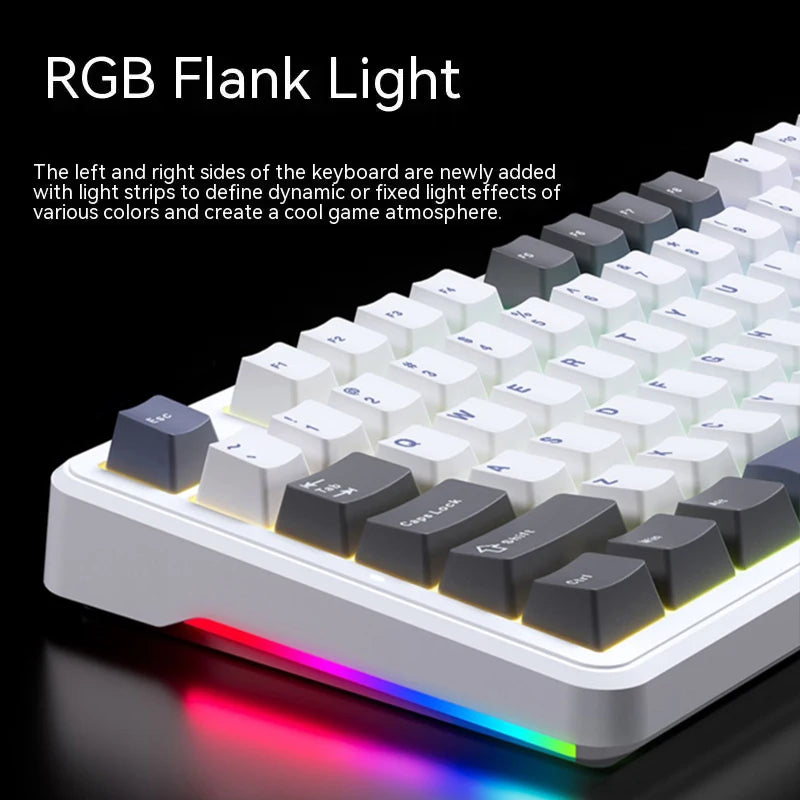 Original AULA F87 Pro Mechanical Keyboard Wireless USB Bluetooth Tri Mode 87 Key RGB PBT Gasket Laptop Gamer PC Gaming Keyboards