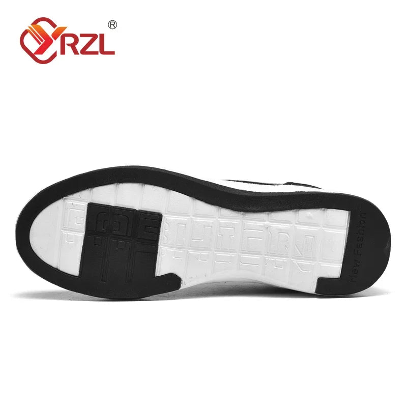 Sapatos para Homem YRZL Primavera Outono Impermeáveis, Ténis de Caminhada em Pele para Lazer e Desporto Masculino, Calçado Antiderrapante para Homem