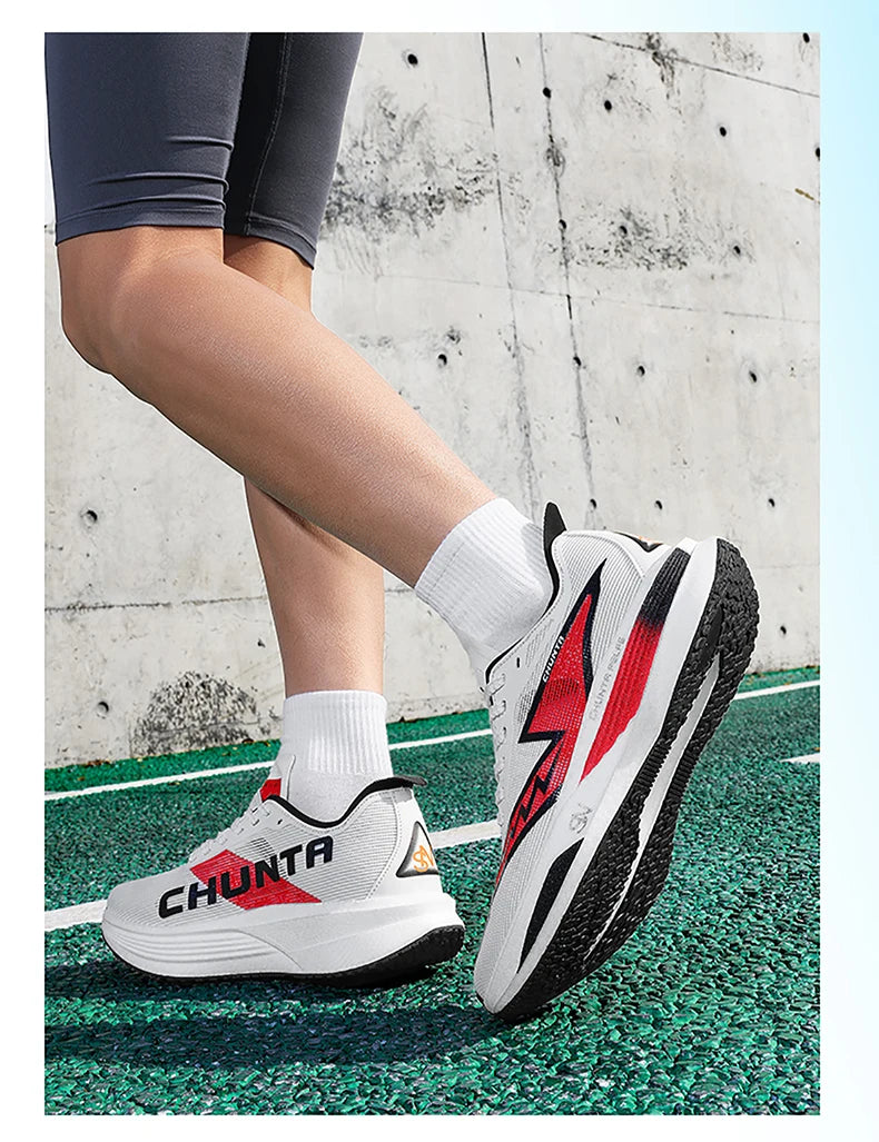 Men Running Shoes Carbon Board Specialty Marathon Sports Breathable Lightweight Women's Comfortable Nonskid Chunta Sneakers