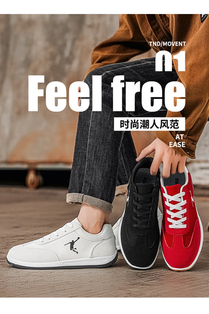 Men's Shoes, Spring and Autumn Trendy Shoes, New Cross-Border Models, White, Black, Red Sneakers, Soft-Soled Breathable Men's Low-Top Versatile Casual Shoes