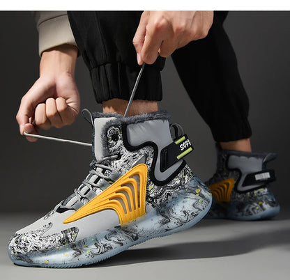 men boots 2025 New Winter Slippers Warm Men Shoes Waterproof Non-Slip Plush Sneakers Male tenis shoes Boots Men Sneakers Winter