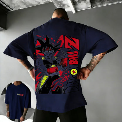 Dragon Ball Super Men's and Women's T-Shirts Bardock Anime Tee Summer Spring Boy's Retro Short Sleeves Parent-child Outfits