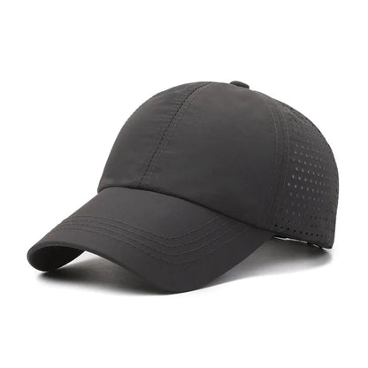 Casquette de soleil à séchage rapide pour femme, casquette de sport décontractée pour homme, casquette de baseball grande taille 60-65 cm, casquette à visière ajustable, casquette à visière