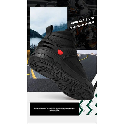 Motorcycle Boots Men Biker Shoes Moto Sneaker Microfiber Leather Adventure Motocross Shoes Anti-slip Motorcycle Equipment