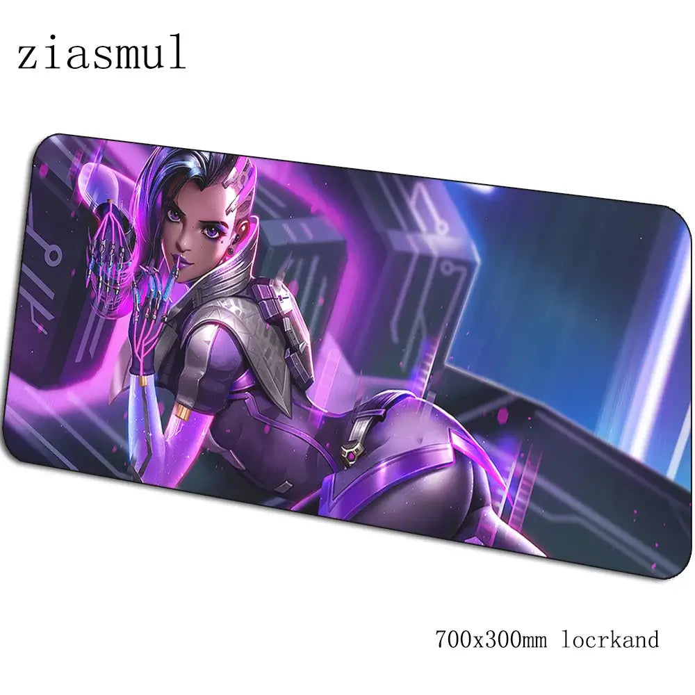 Tappetino mouse Overwatch cartoon per computer 700x300x3mm, tappetino gaming grande Indie Pop per mouse e tastiera, giochi PC gamer da scrivania