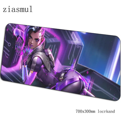 Tappetino mouse Overwatch cartoon per computer 700x300x3mm, tappetino gaming grande Indie Pop per mouse e tastiera, giochi PC gamer da scrivania