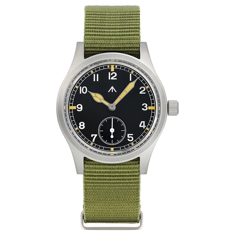 Militado V2 Version Military D12 Watch 36mm AR Sapphire Quartz Movement Watches Waterproof Sub-second Stainless Steel Wristwatch