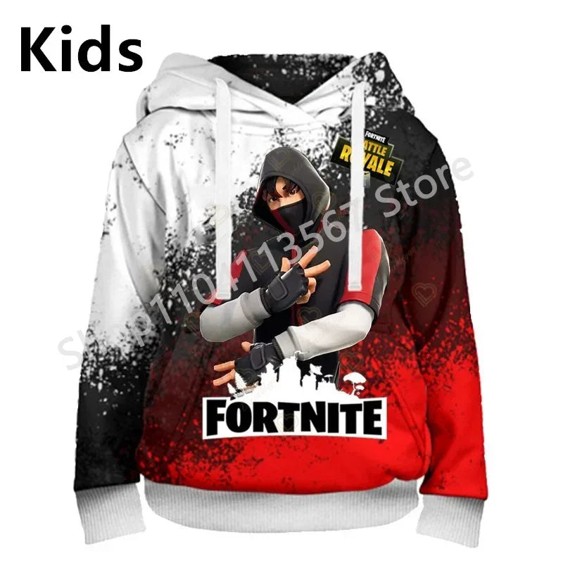 Sweatshirts com Capuz Llama Battle Royale F-Fortnited com Impressão 3D para Homem, Mulher e Criança, Rapaz e Rapariga, Pullover Streetwear Verde