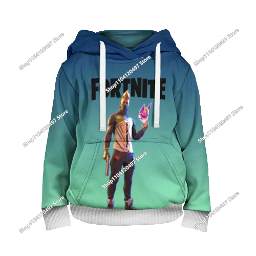 Sweatshirts com Capuz Fortnite 2025 Novas com Impressão 3D para Homem, Hoodie Harajuku de Manga Comprida, Sweatshirt Oversized Unissexo para Cosplay