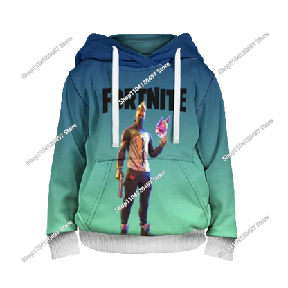 Sweatshirts com Capuz Fortnite 2025 Novas com Impressão 3D para Homem, Hoodie Harajuku de Manga Comprida, Sweatshirt Oversized Unissexo para Cosplay