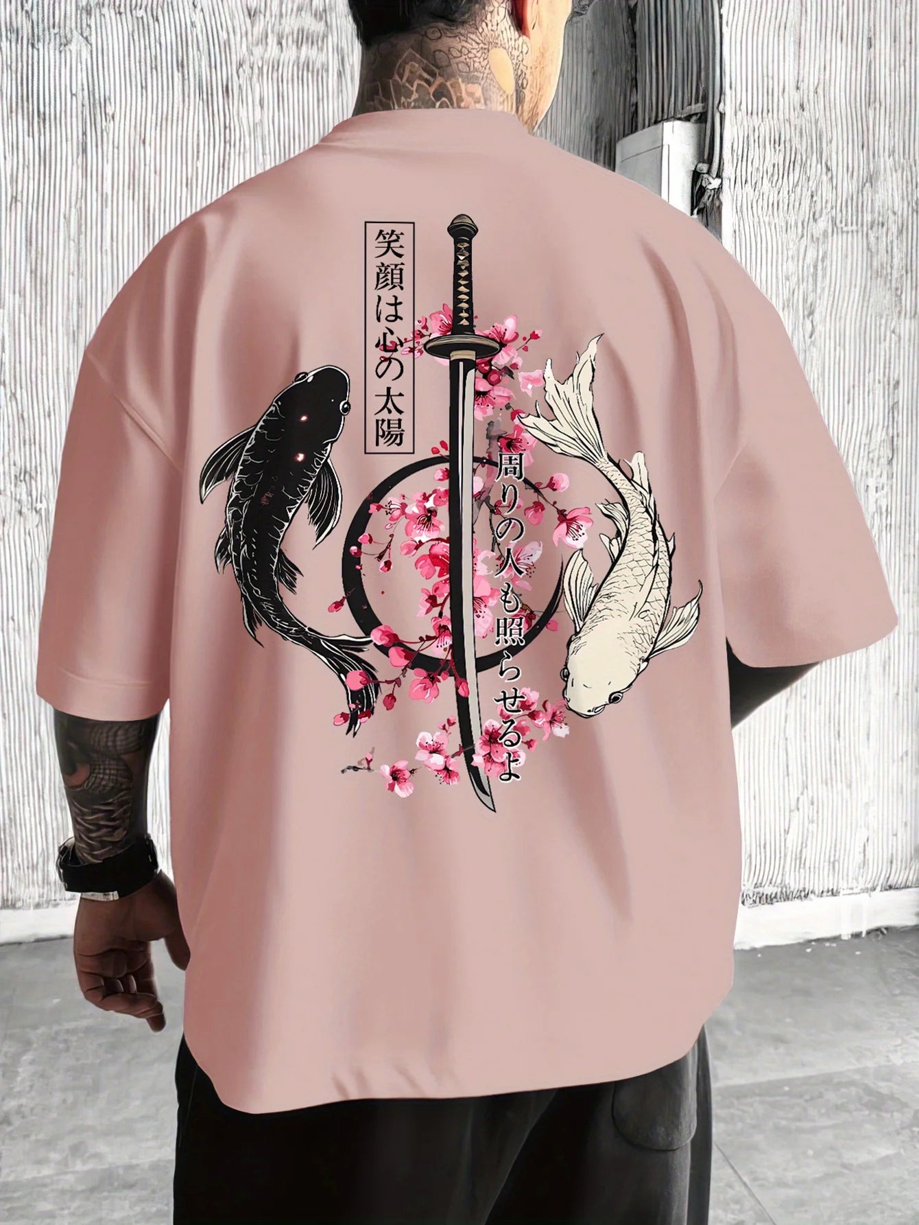 Japanese Cherry Blossom Print 100% Cotton Men Woment T-shirt Summer Autumn Daily Outdoor Sports Casual Loose Street Short-sleeve