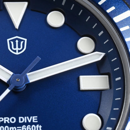 Watchdives WD1969 Pro 38mm Quartz Watch VH31 Sweep Seconds Movement 20Bar Waterproof BGW9 Blue Luminous Sapphire Glass Watches