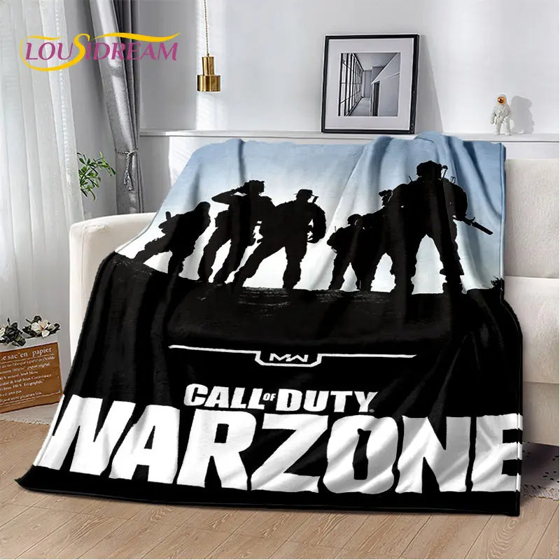 3D COD, Call of Duty геймърско меко плюшено одеяло, фланелено одеяло за всекидневна, спалня, легло, диван и офис покривало