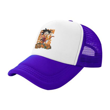 Dragon Ball Z Trucker Hat Super Saiyan Son Goku Hat Sun Hat Sun Caps Adjustable Snapback Caps Mesh Baseball Caps Wholesale New, produit gaming premium Fraquane