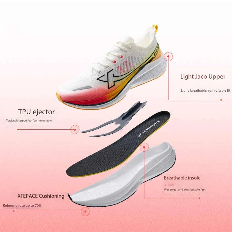 Pánské běžecké boty Xtep Five Speed 2.0 – pohodlné podzimní sportovní boty na jogging s tlumením, tenisky 876319110001