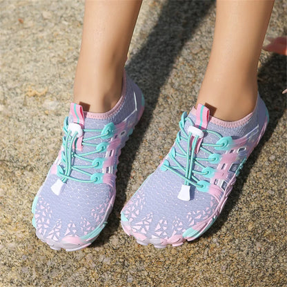 Men Women Water shoes Upstream Wading Swimming Barefoot Five Fingers Aqua Shoes Colorful Beach Seaside Light Unisex Sneakers New