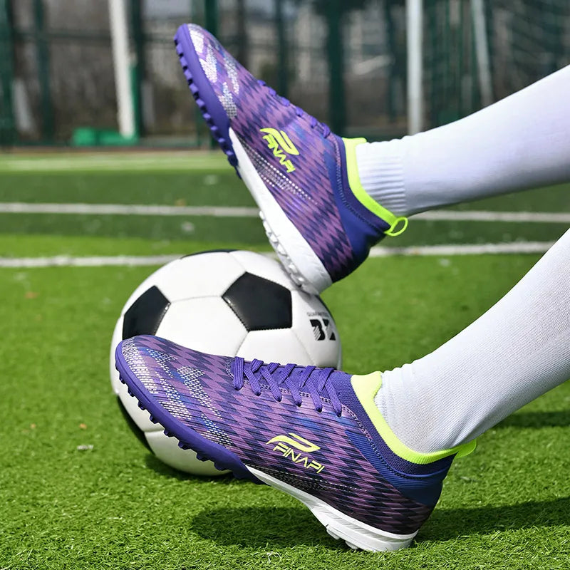 Nuevas zapatillas de fútbol para hombre de alta calidad, tacos para partidos en interior, botas de fútbol para exterior superventas, para césped, de caña alta, fútbol sala, antideslizantes