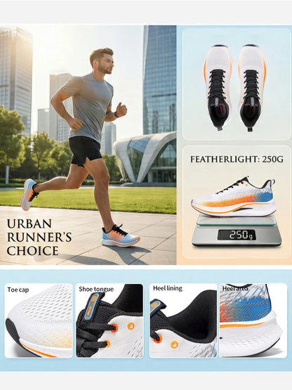 Baasploa Men Jogging Sports Shoes Carbon Plate Professional Cushioning Sneakers Male Outdoor Breathable Non Slip Running Shoes
