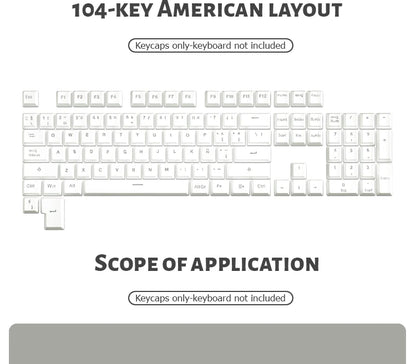 104 Teclas Keycaps Retroiluminadas Coreano Francês Russo Espanhol Alemão para Teclado Mecânico com Switch MX, Perfil OEM, Teclas ABS DIY