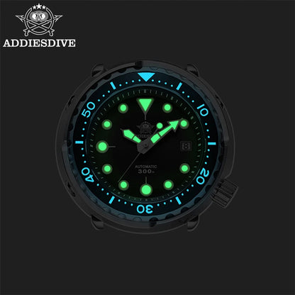 ADDIESDIVE2025 New Men's Mechanical Watch 8215 Movement Sapphire Glass Stainless Steel Watch Night Light Waterproof Diving Watch