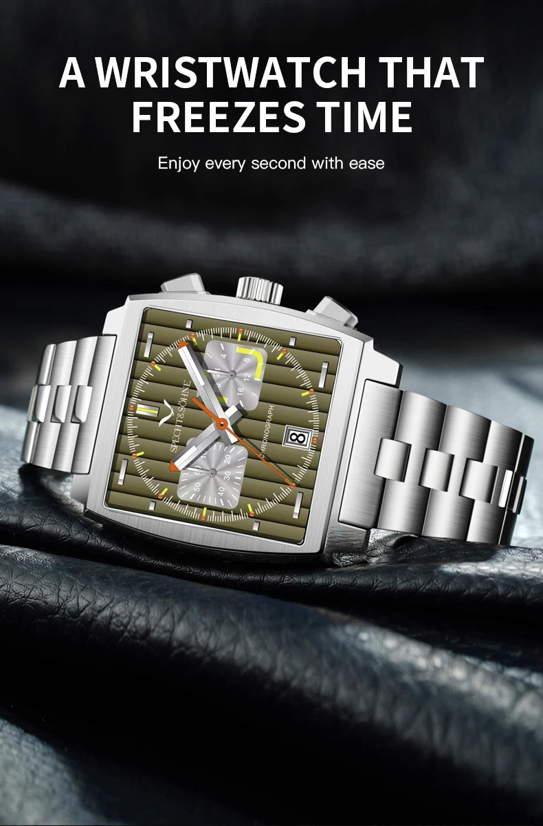 Men's Watches 2025 New Hot Luxury Quartz Wrist Watch Japan VK64 Chronograph Trendy Sport Waterproof